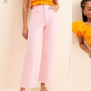 Just Black Denim Pink Wide Leg Pants